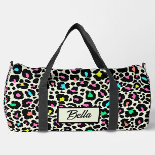 Colourful Leopard Pattern Duffle Bag