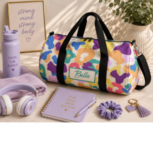 Colourful Leopard Pattern Duffle Bag