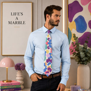 Colourful Leopard Pattern Tie