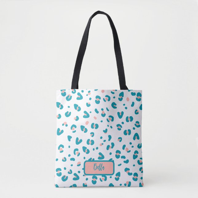 Colourful Leopard Pattern Tote Bag (Front)
