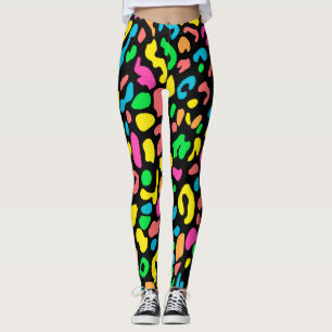 Colourful Leopard Print Leggings