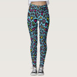 Colourful Leopard Print Leggings<br><div class="desc">Do you love to spice up your wardrobe with exotic and colourful prints? 🌶️ If so, you will roar over these colourful leopard print leggings with dark background from Lady’s Luxuries Co. 🐆 These leggings feature a vibrant and eye-catching design that mimics the natural pattern of a leopard but in...</div>