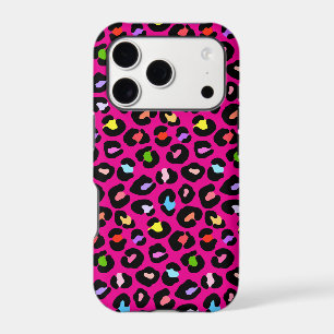 Colourful Leopard Print Phone Case Design