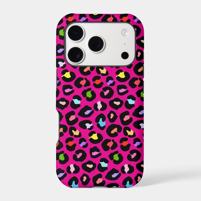 Colourful Leopard Print Phone Case Design (Back)