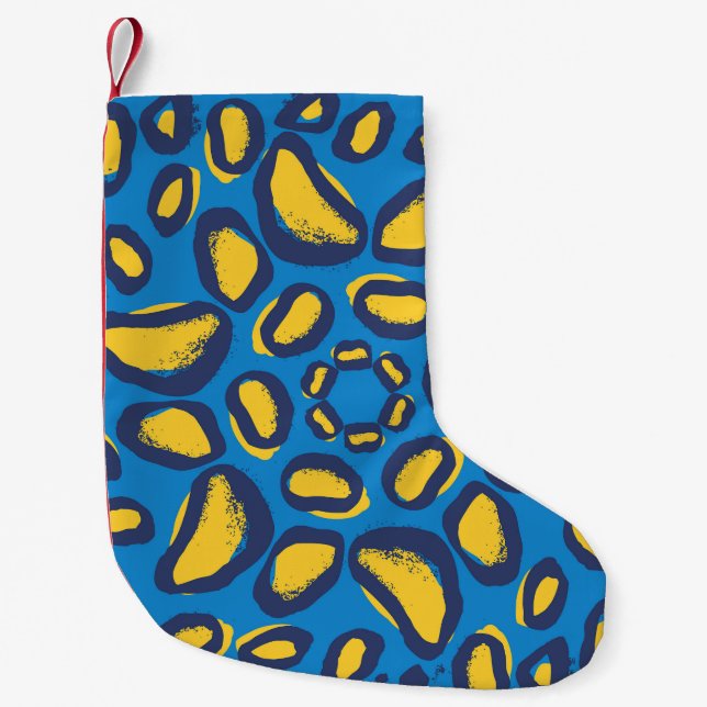 Colourful leopard print, seamless texture. small christmas stocking (Front)
