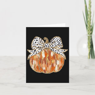 Colourful Leopard Pumpkin Thanksgiving Vintage Boh Card