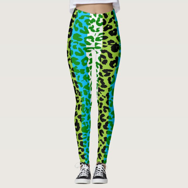 Colourful Leopard Skin Pattern #28 Leggings (Front)