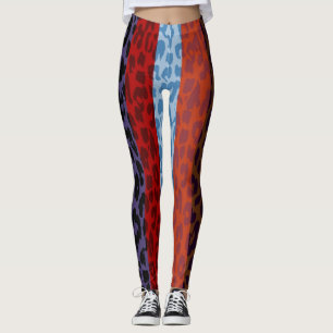 Colourful Leopard Skin Pattern #32 Leggings