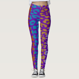 Colourful Leopard Skin Pattern #33 Leggings