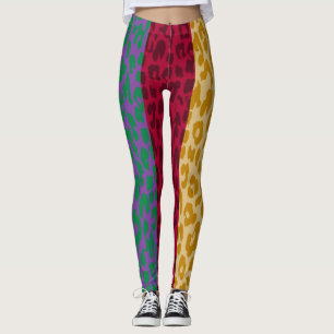 Colourful Leopard Skin Pattern #35 Leggings