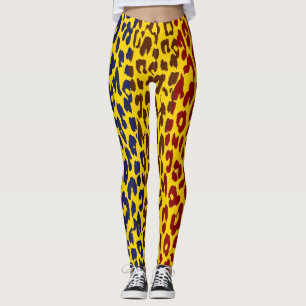Colourful Leopard Skin Pattern #36 Leggings