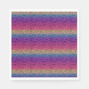 Colourful leopard skin pattern napkin