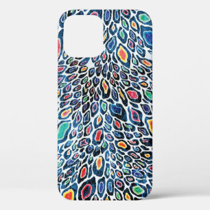 Colourful Leopard: Vibrant Texture Print iPhone 12 Case