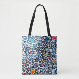 Colourful Leopard: Vibrant Texture Print Tote Bag