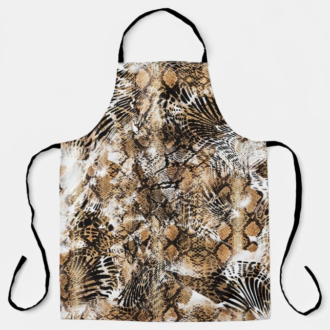 Colourful Leopard Zebra Camouflage Pattern Apron (Front)