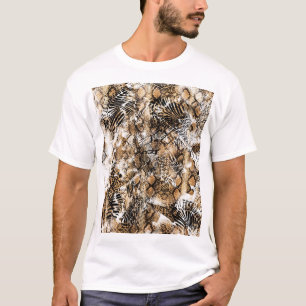 Colourful Leopard Zebra Camouflage Pattern T-Shirt
