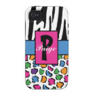 Colourful Leopard & Zebra Print Personalized