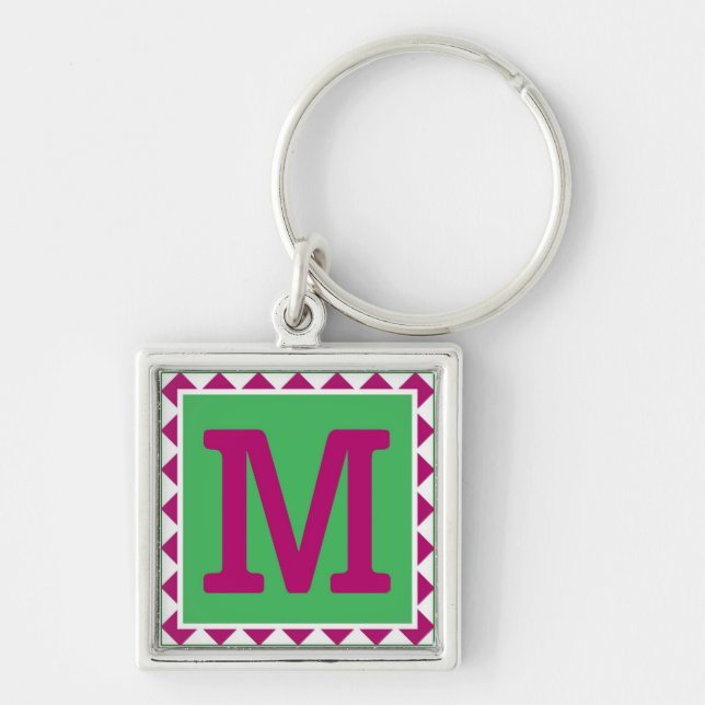 Colourful Letter 'M' - Keychain (Front)
