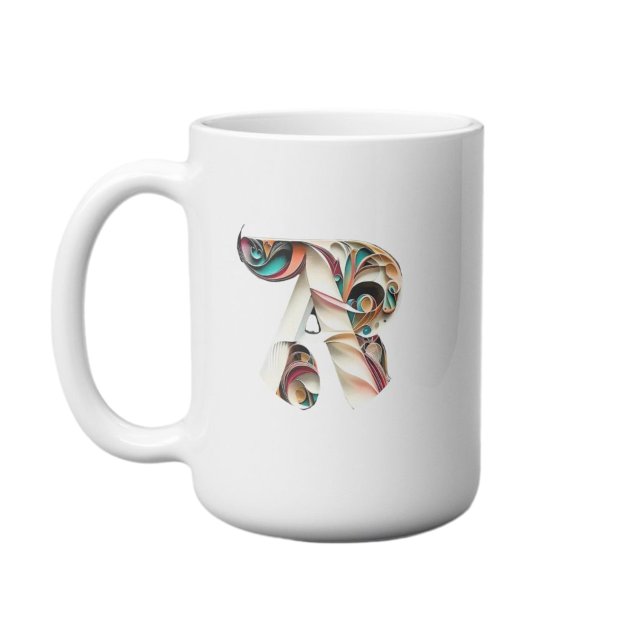Colourful Letter R Personalized Mug (Creator Uploaded)
