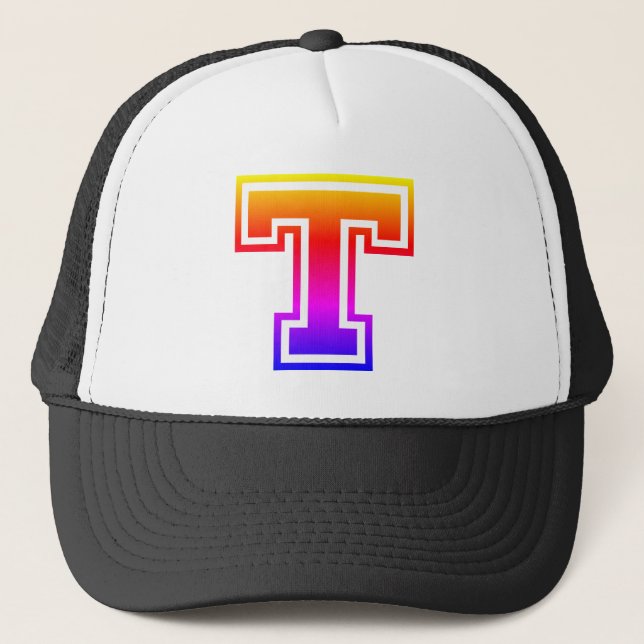 Colourful Letter "T"  Trucker Hat (Front)