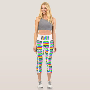 Colourful Letters Happy Belarus Workout Leggings