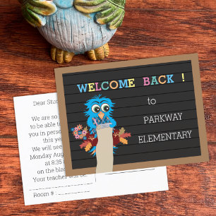 Colourful Letters Welcome Back To School Postcard