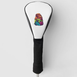 Colourful LGBT Pride Puggle Dog Pile Golf Head Cover