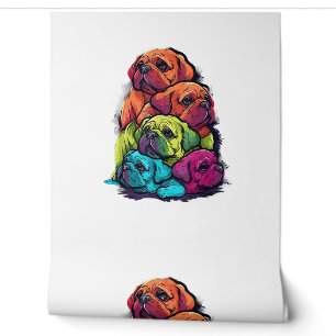 Colourful LGBT Pride Puggle Dog Pile Wallpaper