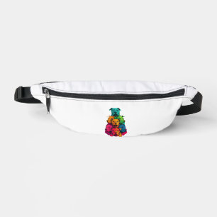 Colourful LGBT Pride Staffordshire Bull Terrier Do Fanny Pack