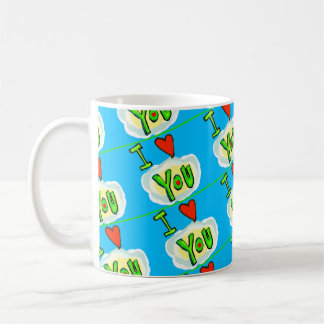  Colourful Life in Love with Hearts Coffee Mug