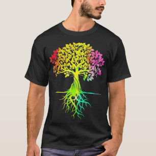 Colourful Life Is Really Good Vintage Unique Tree T-Shirt