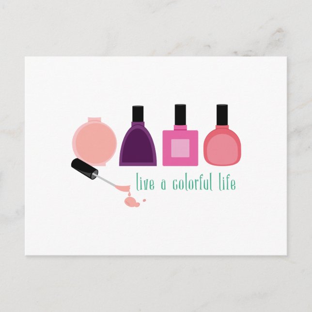 Colourful Life Nail Polish Postcard (Front)