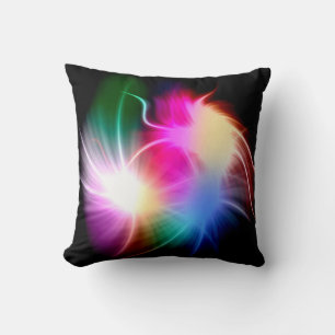 Colourful Light abstract art Throw Pillow