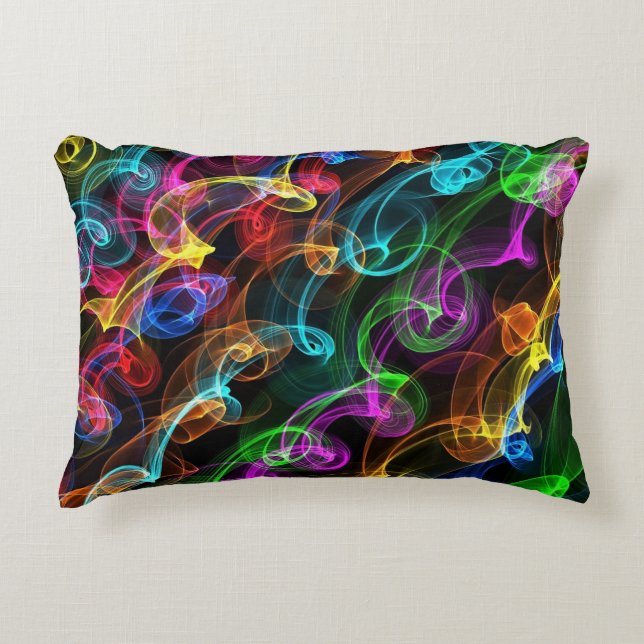 Colourful Light Explosion  Accent Pillow (Front)
