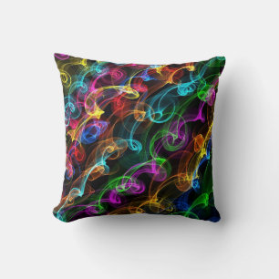 Colourful Light Explosion Throw Pillow