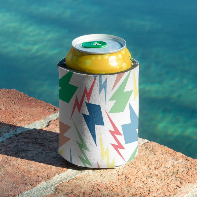 Colourful Lightning Fun Back-to-School & Summer  Can Cooler (In Situ Pool)