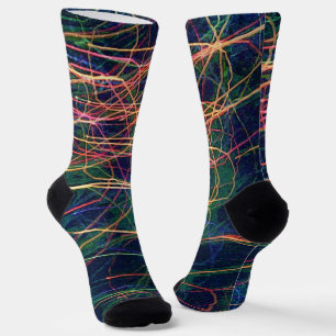 Colourful Lightning Style Funky Socks