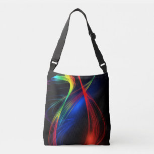 Colourful Lights Black Crossbody Bag