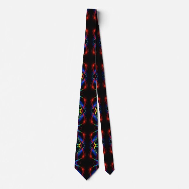 Colourful Lights Black Neck Tie (Front)