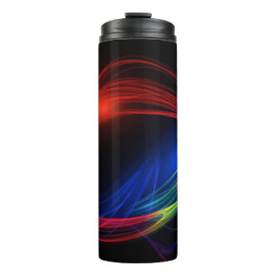 Colourful Lights Black Thermal Tumbler