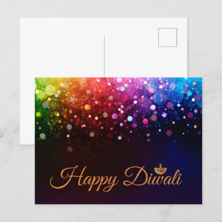 Colourful Lights Happy Diwali  Postcard