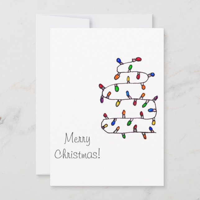Colourful Lights Holiday Card (Front)