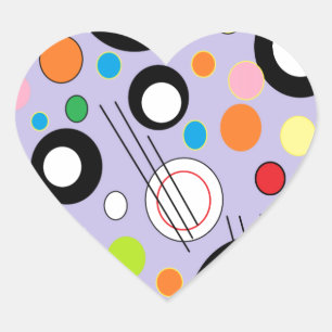 Colourful Lilac Heart Sticker