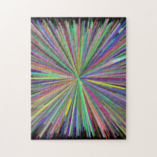 Colourful Line Burst Pattern Puzzle