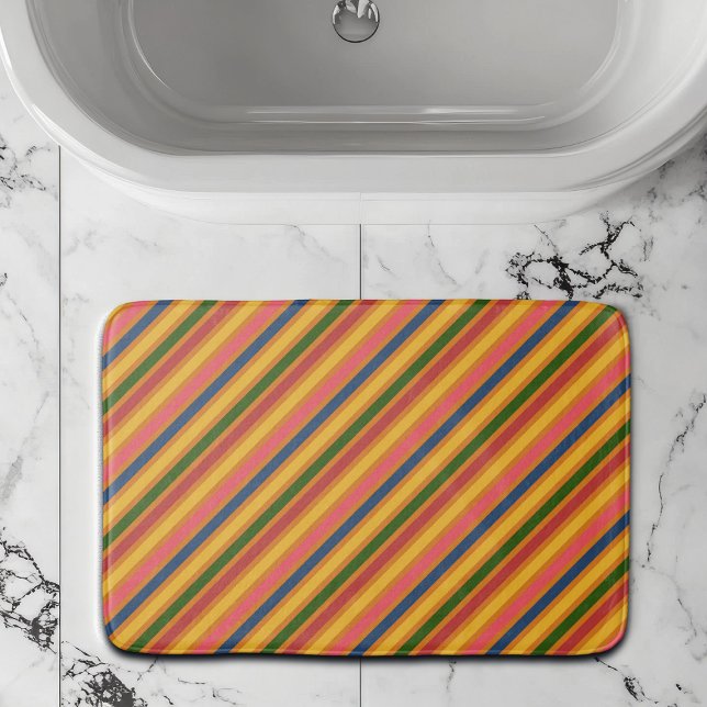 Colourful Line Pattern Bath Mat (Creator Uploaded)