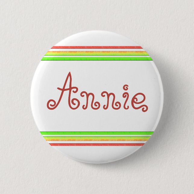 colourful lines 2 inch round button (Front)