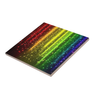 Colourful Lines Flare Ceramic Tile Beautiful Light