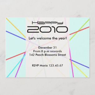 Colourful Lines Invitation Card