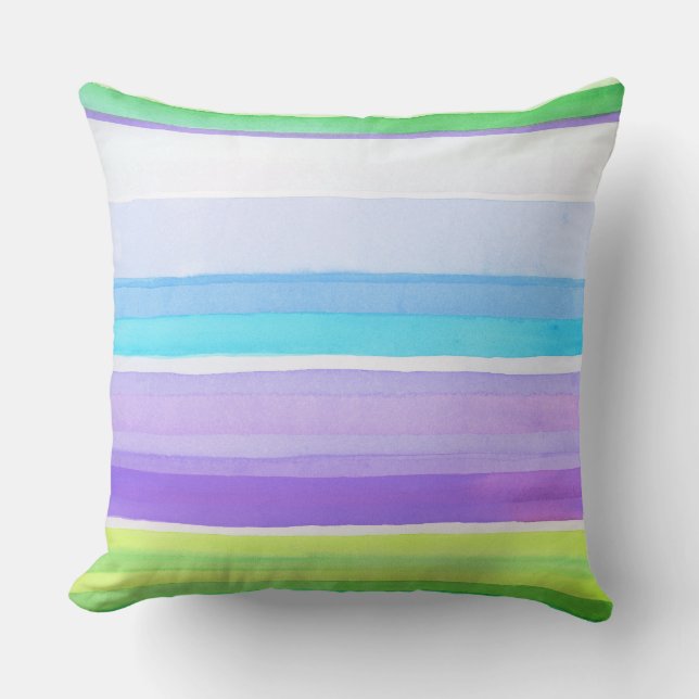 Colourful Lines  Throw Pillow (Front)