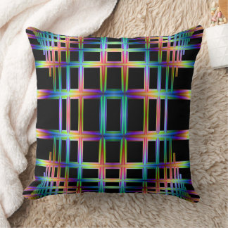 Colourful Lines Throw Pillow